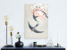 Canvas Swallows in Flight (1-piece) Vertical - birds against a cherry tree background 142417 additionalThumb 3