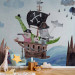 Wall Mural Adventure at sea - painted pirate ship with animals for children 142717 additionalThumb 6