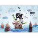 Wall Mural Adventure at sea - painted pirate ship with animals for children 142717 additionalThumb 5