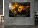 Canvas Art Print Sparkle of Hope (1-piece) Wide - golden world map on a planetary background 143417 additionalThumb 3