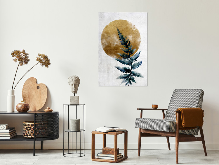 Canvas Fern Flower (1-piece) Vertical - minimalist plant landscape 143717 additionalImage 3