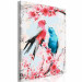 Paint by number Enamored Pink and Blue - Lovely Parrots Sitting on Branch and Pink Flowers 144617 additionalThumb 6
