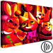 Canvas Print Colorful Circus (1-piece) - red abstraction with cheerful clowns 144717 additionalThumb 6