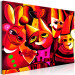 Canvas Print Colorful Circus (1-piece) - red abstraction with cheerful clowns 144717 additionalThumb 2