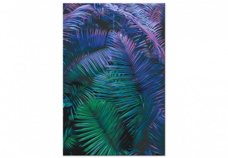 Paint by number Ultraviolet - Large Two-Color Palm Leaves on a Black Background 146217 additionalImage 3
