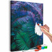 Paint by number Ultraviolet - Large Two-Color Palm Leaves on a Black Background 146217 additionalThumb 4