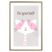 Poster Be Yourself - Pink Cheerful Cat and a Motivating Slogan for Children 146617 additionalThumb 24