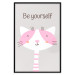 Poster Be Yourself - Pink Cheerful Cat and a Motivating Slogan for Children 146617 additionalThumb 21