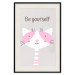 Poster Be Yourself - Pink Cheerful Cat and a Motivating Slogan for Children 146617 additionalThumb 25