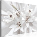 Canvas Lilies (1-piece) - white flowers arranged on a light decorative background 148817 additionalThumb 2