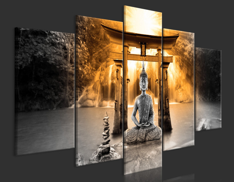 Print On Glass Buddha's Smile - Orange [Glass] 150617 additionalImage 6
