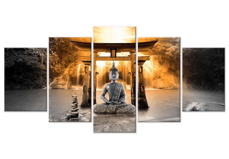 Print On Glass Buddha's Smile - Orange [Glass] 150617 additionalImage 2