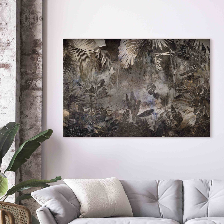 Large canvas print Mysterious Jungle - A Brown Composition Full of Wild Plants [Large Format] 151217 additionalImage 4