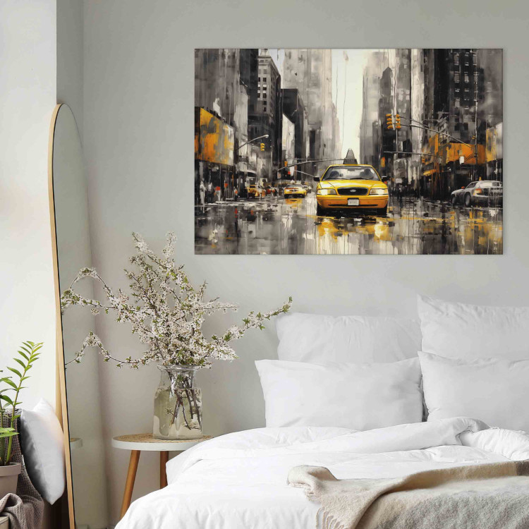 Canvas Art Print New York - Iconic Yellow Cabs Amid the Bustle of the Big City 151917 additionalImage 5