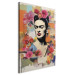 Large canvas print Portrait of the Painter - Frida Kahlo on a Pastel Floral Background [Large Format] 152217 additionalThumb 3