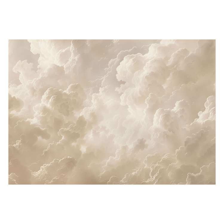 Photo Wallpaper Beige Clouds - Sky With Clouds in Retro Sepia Tones 159917 additionalImage 1
