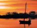 Canvas Art Print Sunset of a lonely boat 49617 additionalThumb 3