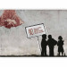 Wall Mural No Ball Playing... - Banksy-Style Street Art with Inscriptions on Concrete 60617 additionalThumb 5