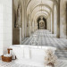 Wall Mural Architecture - corridor with chequered floor with windows and sculptures 64517 additionalThumb 8