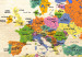 Canvas Map of Colorful Continents (1-part) - World on Wooden Background 97517 additionalThumb 5