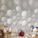 Wall Mural Modern abstraction - white balls floating in 3D space 97617 additionalThumb 6