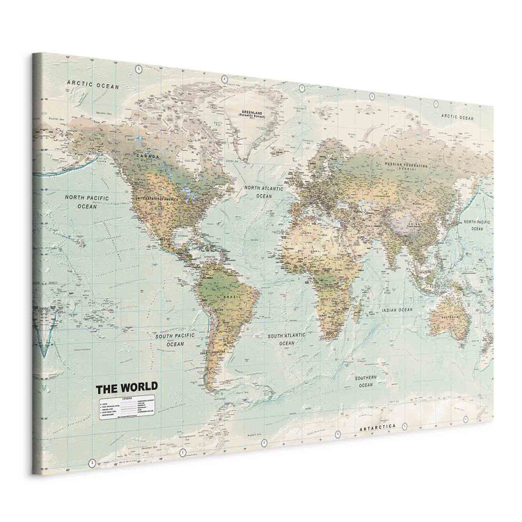Canvas Art Print World Map: Beautiful World 98017 additionalImage 2