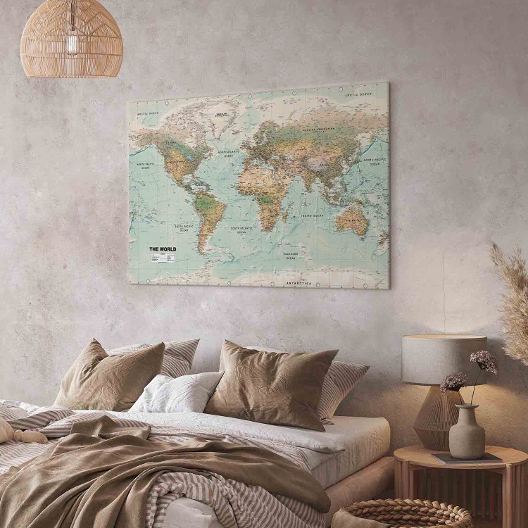 Canvas Art Print World Map: Beautiful World 98017 additionalImage 10