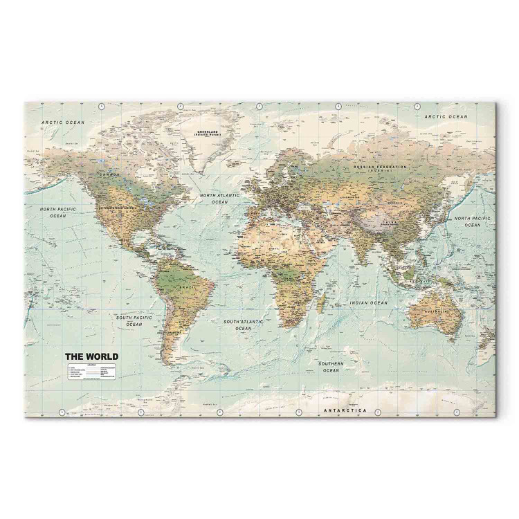 Canvas Art Print World Map: Beautiful World 98017 additionalImage 7