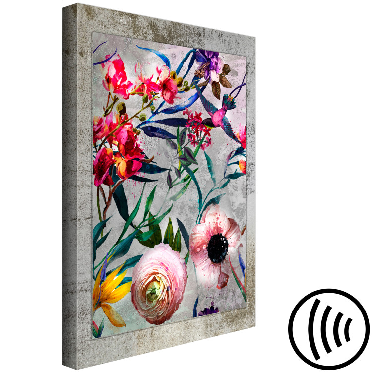 Canvas Colorful Flora (1-part) - Flowers in Retro Natural Space 115327 additionalImage 6
