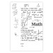 Poster Mathematics - black and white mathematical equations and geometric figures 116327