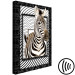 Canvas Print Zebra in Stripes (1-part) - Animal in Black and White Pattern 116427 additionalThumb 6
