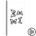 Canvas Butterfly family - four black and white butterflies in line art style 116927 additionalThumb 6