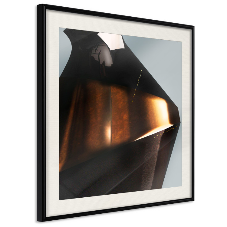 Wall Poster Sphinx's Dream - brown vase with an abstract shape and golden glow 122627 additionalImage 3