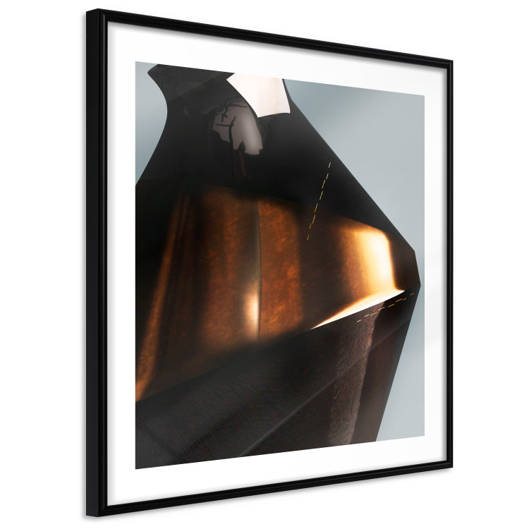 Wall Poster Sphinx's Dream - brown vase with an abstract shape and golden glow 122627 additionalImage 11