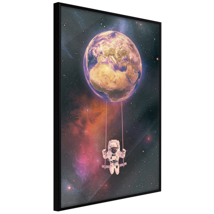 Wall Poster Cosmic Swing - abstraction of swinging astronaut on Earth 123527 additionalImage 10