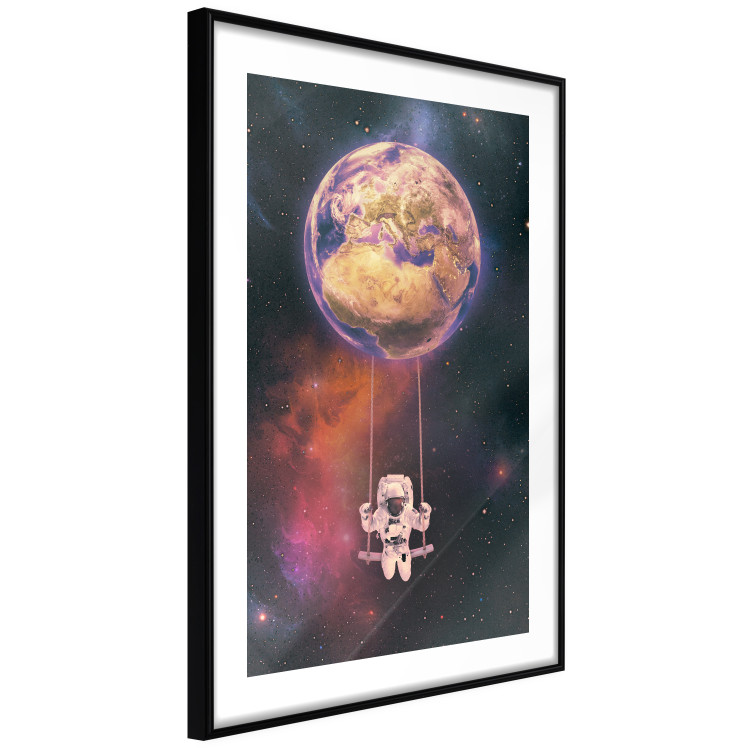 Wall Poster Cosmic Swing - abstraction of swinging astronaut on Earth 123527 additionalImage 13