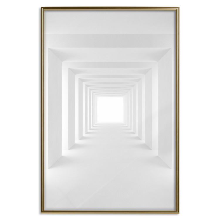Wall Poster Tunnel of Shadows - gray and geometric space with imitation of 3D effect 123827 additionalImage 16