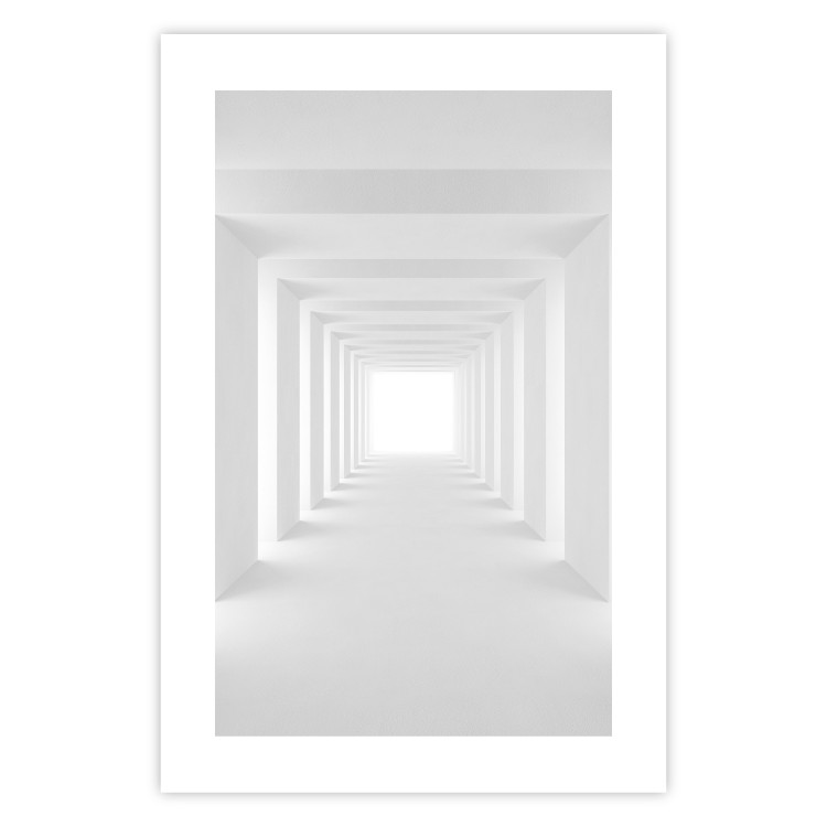 Wall Poster Tunnel of Shadows - gray and geometric space with imitation of 3D effect 123827 additionalImage 19