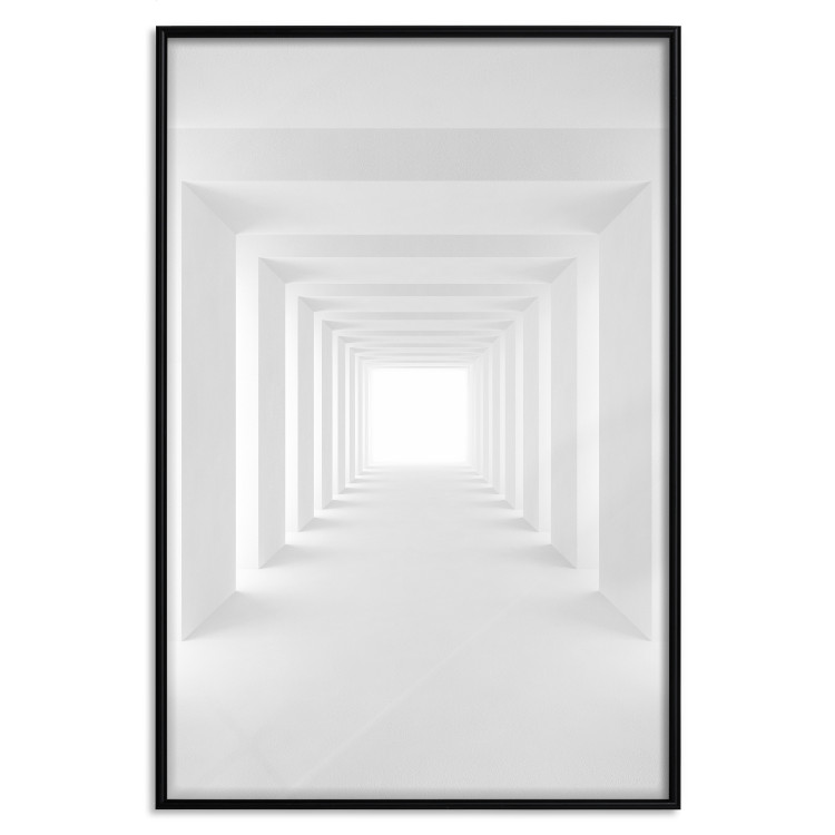 Wall Poster Tunnel of Shadows - gray and geometric space with imitation of 3D effect 123827 additionalImage 18