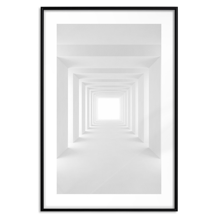 Wall Poster Tunnel of Shadows - gray and geometric space with imitation of 3D effect 123827 additionalImage 15