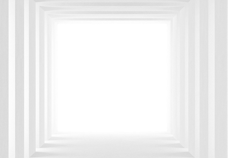 Wall Poster Tunnel of Shadows - gray and geometric space with imitation of 3D effect 123827 additionalImage 3