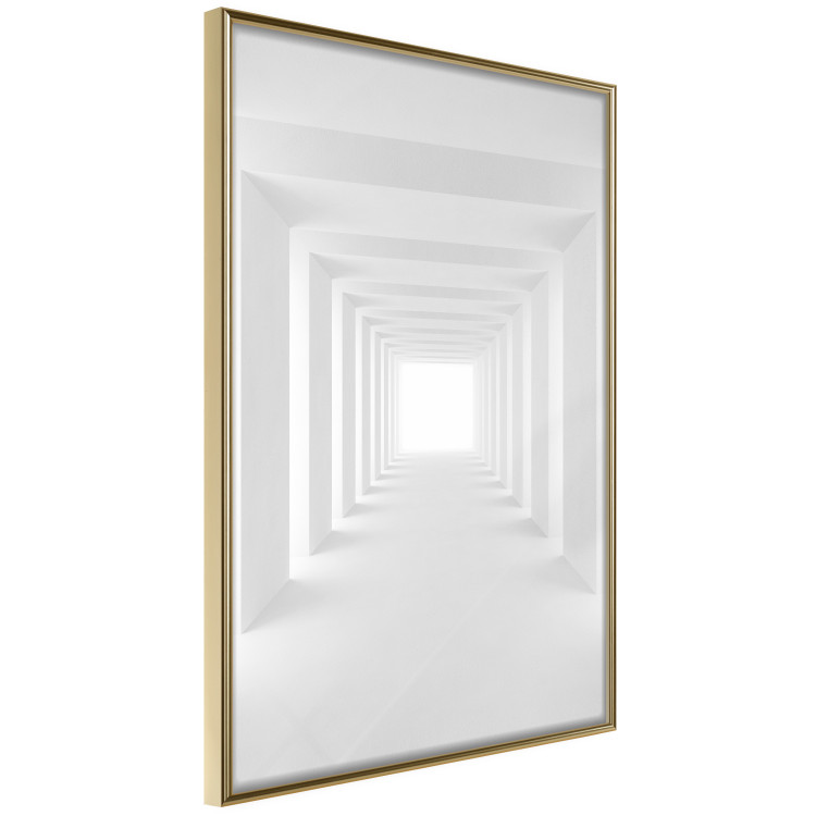 Wall Poster Tunnel of Shadows - gray and geometric space with imitation of 3D effect 123827 additionalImage 12