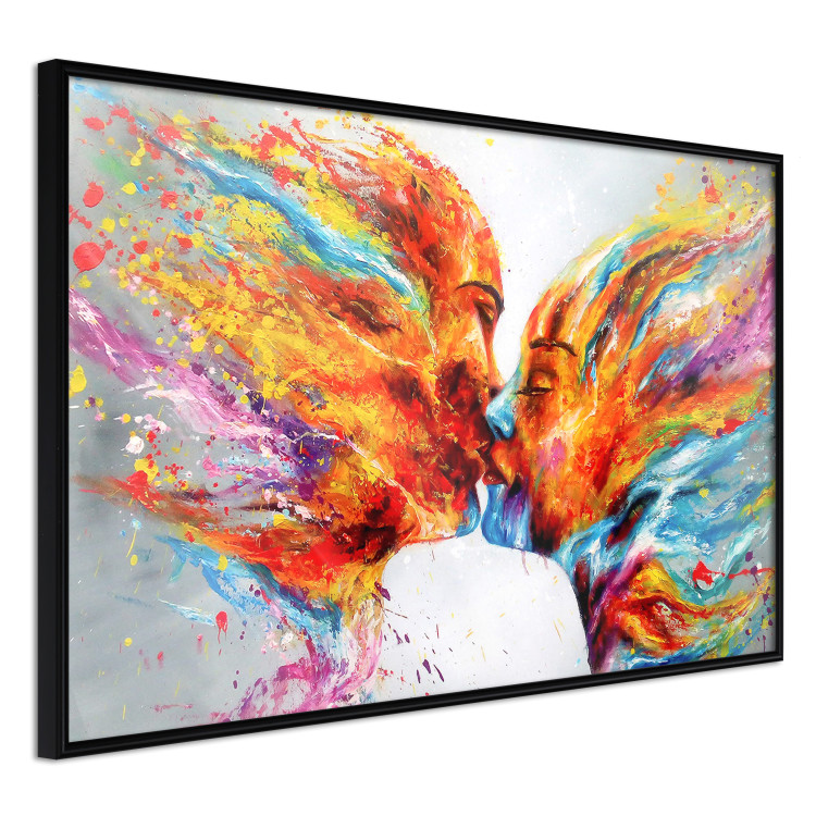 Poster Fiery Kiss - romantic composition of figures expressing love 127327 additionalImage 11