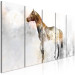 Canvas Fiery Steed (5-part) narrow - horse on a smoky gray background 127527 additionalThumb 2