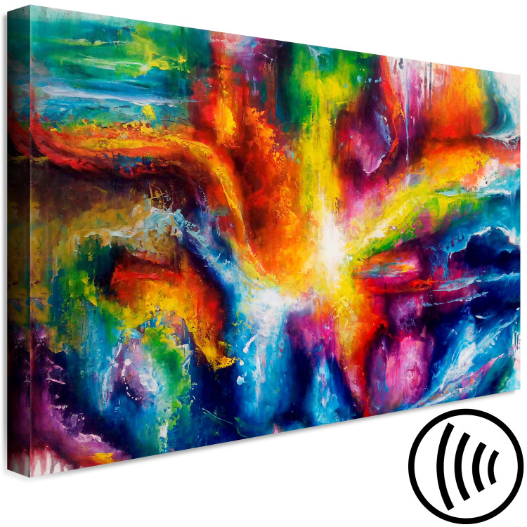 Canvas Ray of Light (1-part) wide - artistic multicolored abstraction 128527 additionalImage 6