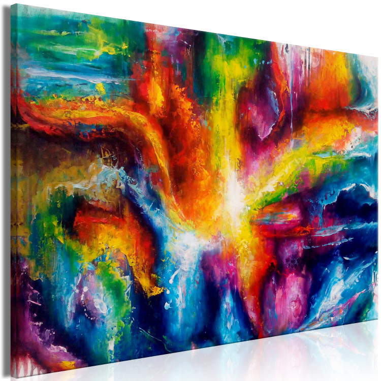 Canvas Ray of Light (1-part) wide - artistic multicolored abstraction 128527 additionalImage 2