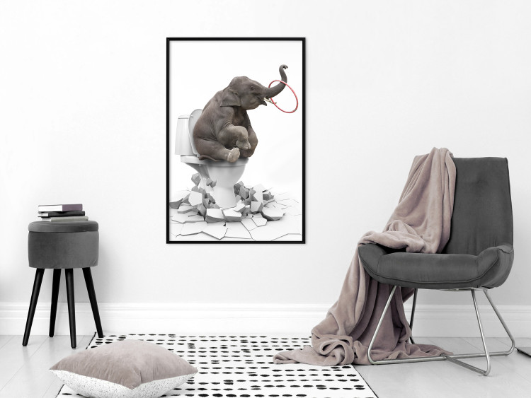 Poster Full-On Fun - fantasy with an African animal on a white background 128827 additionalImage 4