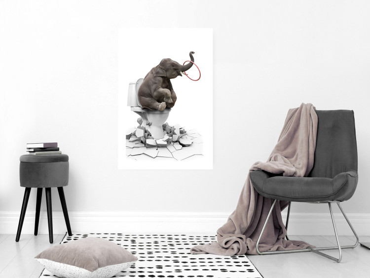 Poster Full-On Fun - fantasy with an African animal on a white background 128827 additionalImage 3