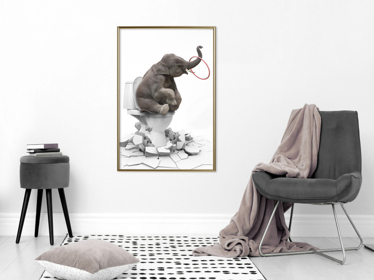 Poster Full-On Fun - fantasy with an African animal on a white background 128827 additionalImage 5