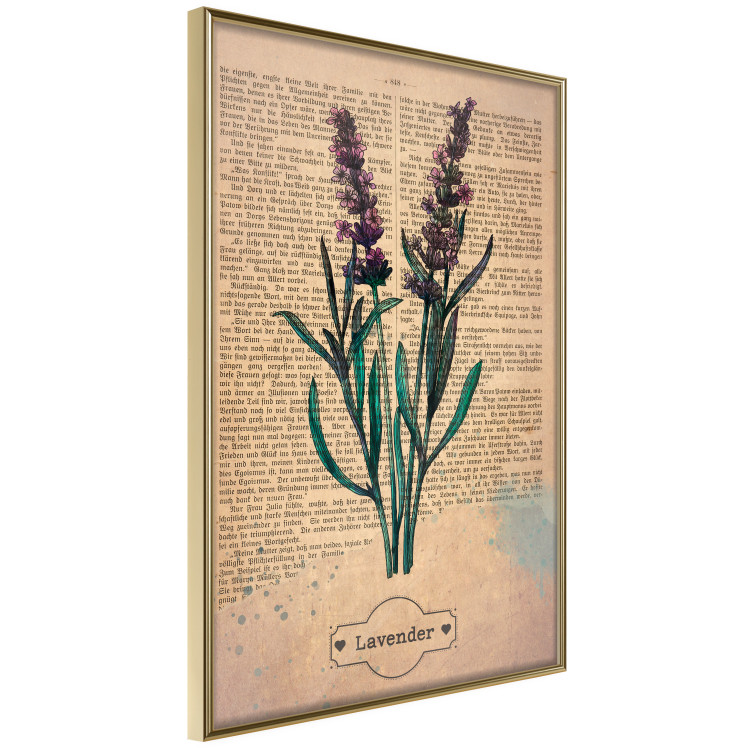 Poster Lavender Memory - composition with blooming plants and text in background 129427 additionalImage 8